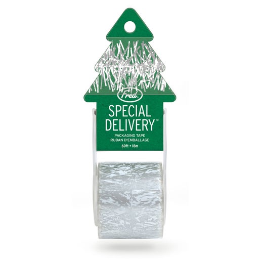 Fred & Friends - Special Delivery - TINSEL - Holiday Printed Packing Tape