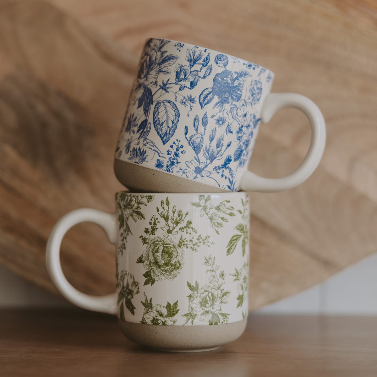 Sweet Water Decor - Green Delft Stoneware Coffee Mug