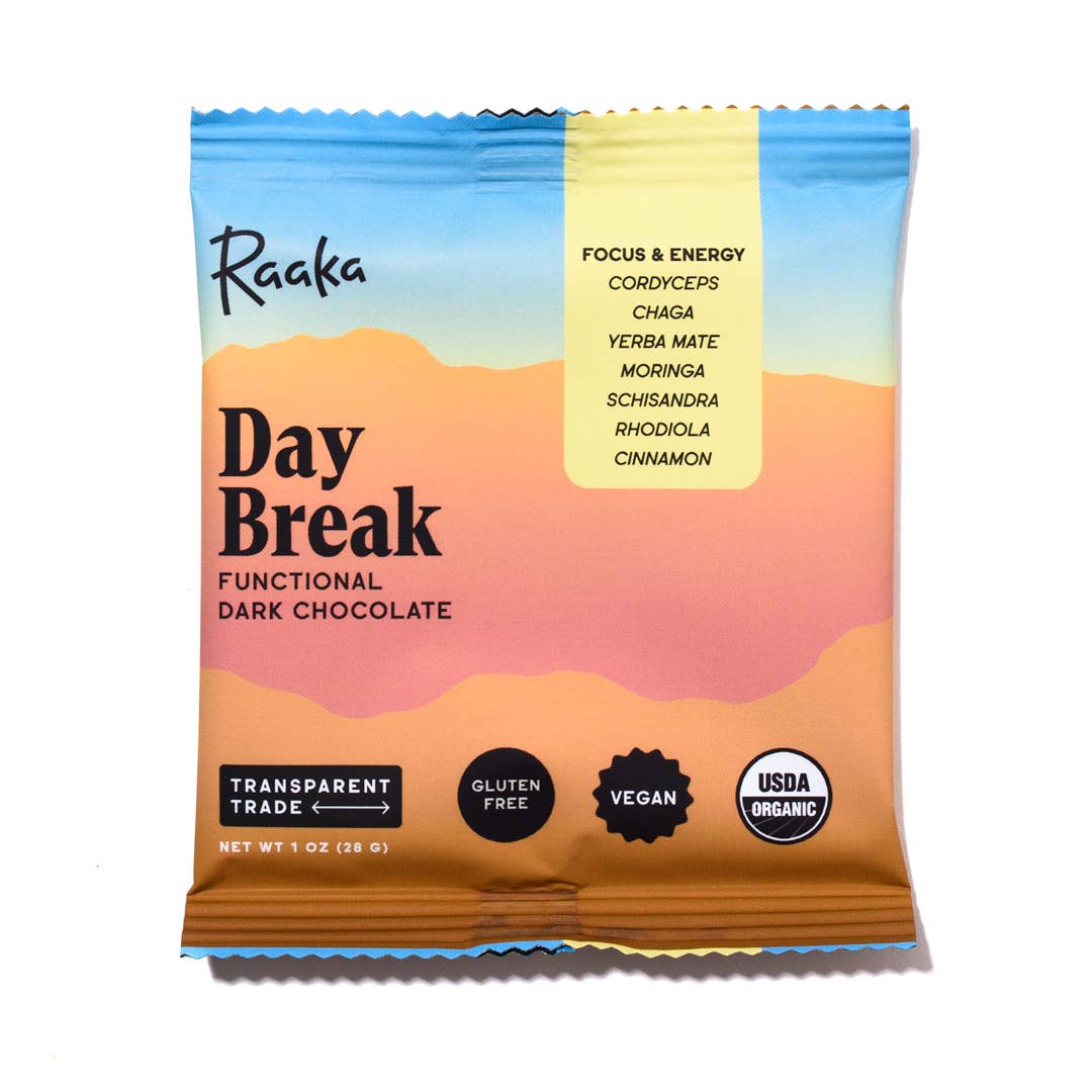 Raaka Chocolate - Day Break Functional Dark Chocolate Bar