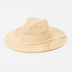 Collections by Fame Accessories - Braided Rope Band Straw Hat