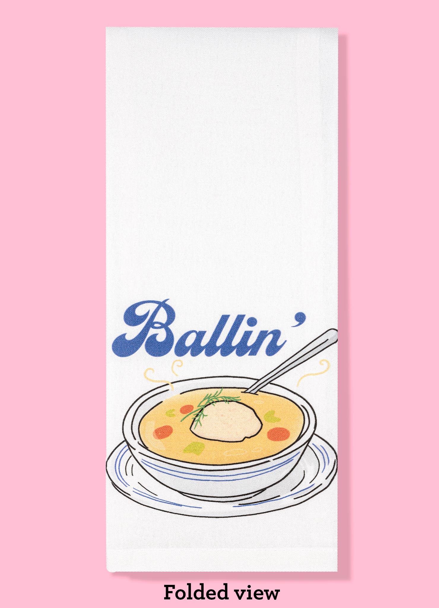 Bad Grandma Designs - Ballin Hanukkah Matzo ball soup  kitchen towel   dishtowel