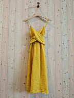 Linen & More - REF 25811 DRESS WITH CROSSED BOW 100% LINEN