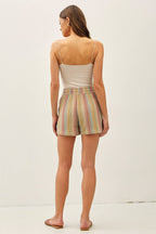 Be Cool - MULTI COLOR STRIPED GAUZE SHORTS