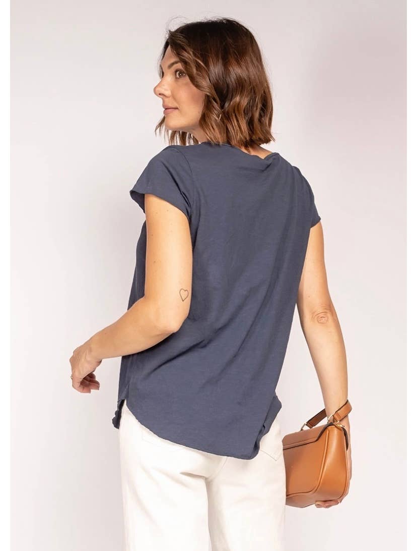 LINEN & COTTON HOUSE - COTTON T-SHIRT ROUND NECK, BASIC 8117