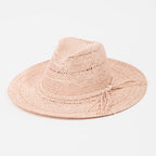 Collections by Fame Accessories - Braided Rope Band Straw Hat