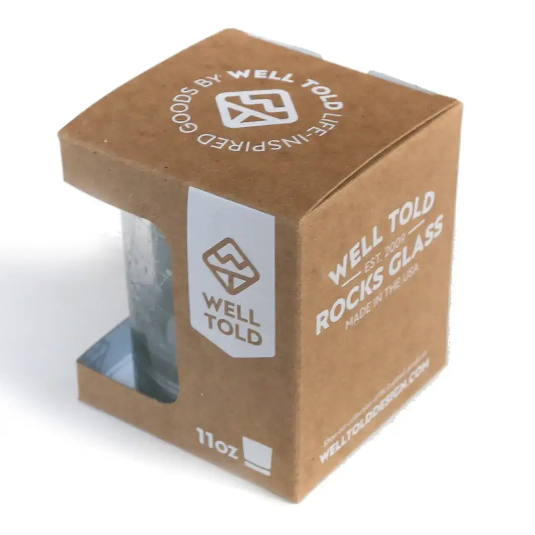 Well Told - Beaufort, NC Map - Whiskey Rocks Glass