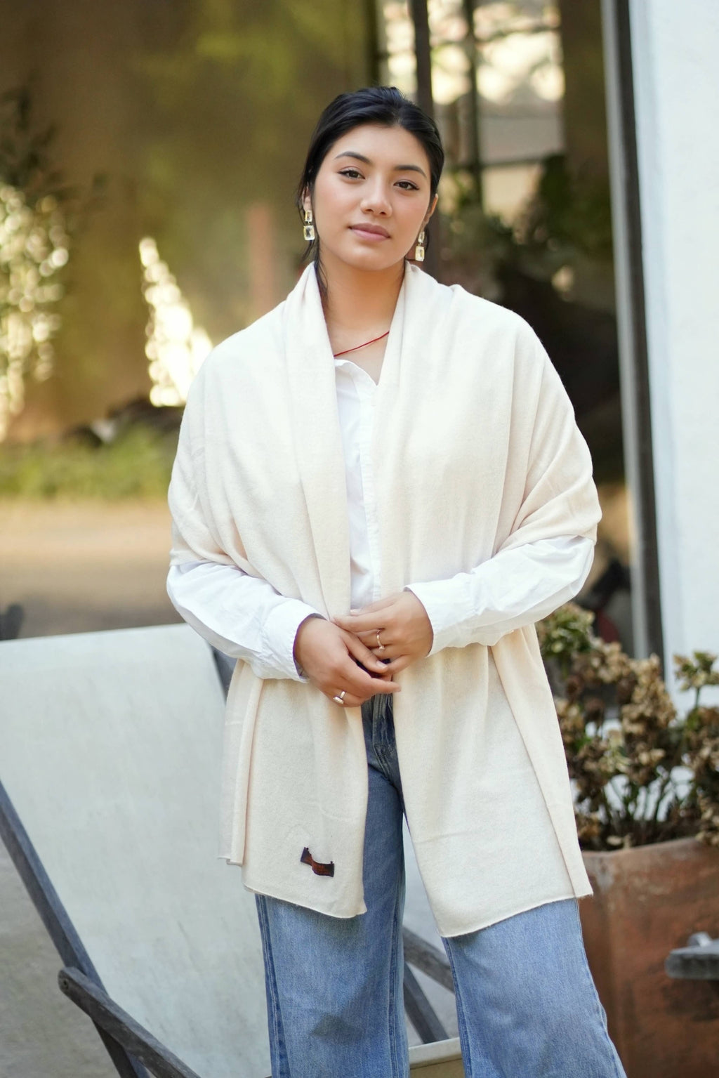 Dolma - Cashmere Scarf/Wrap Ivory