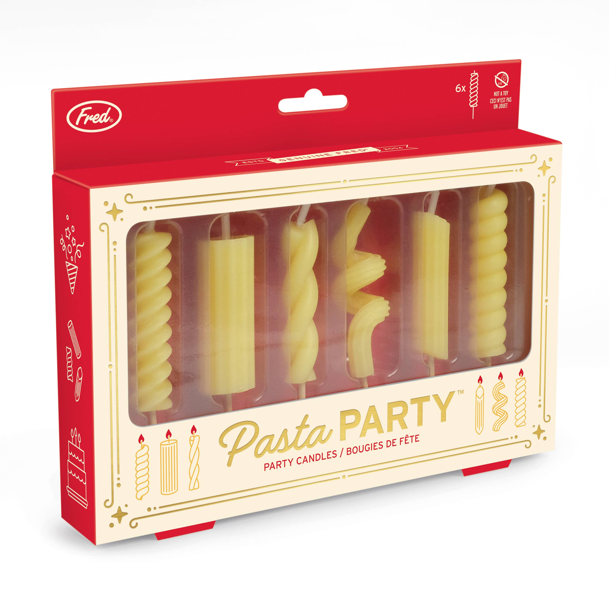 Fred & Friends - Pasta Party - Noodle Candles - Set of 6