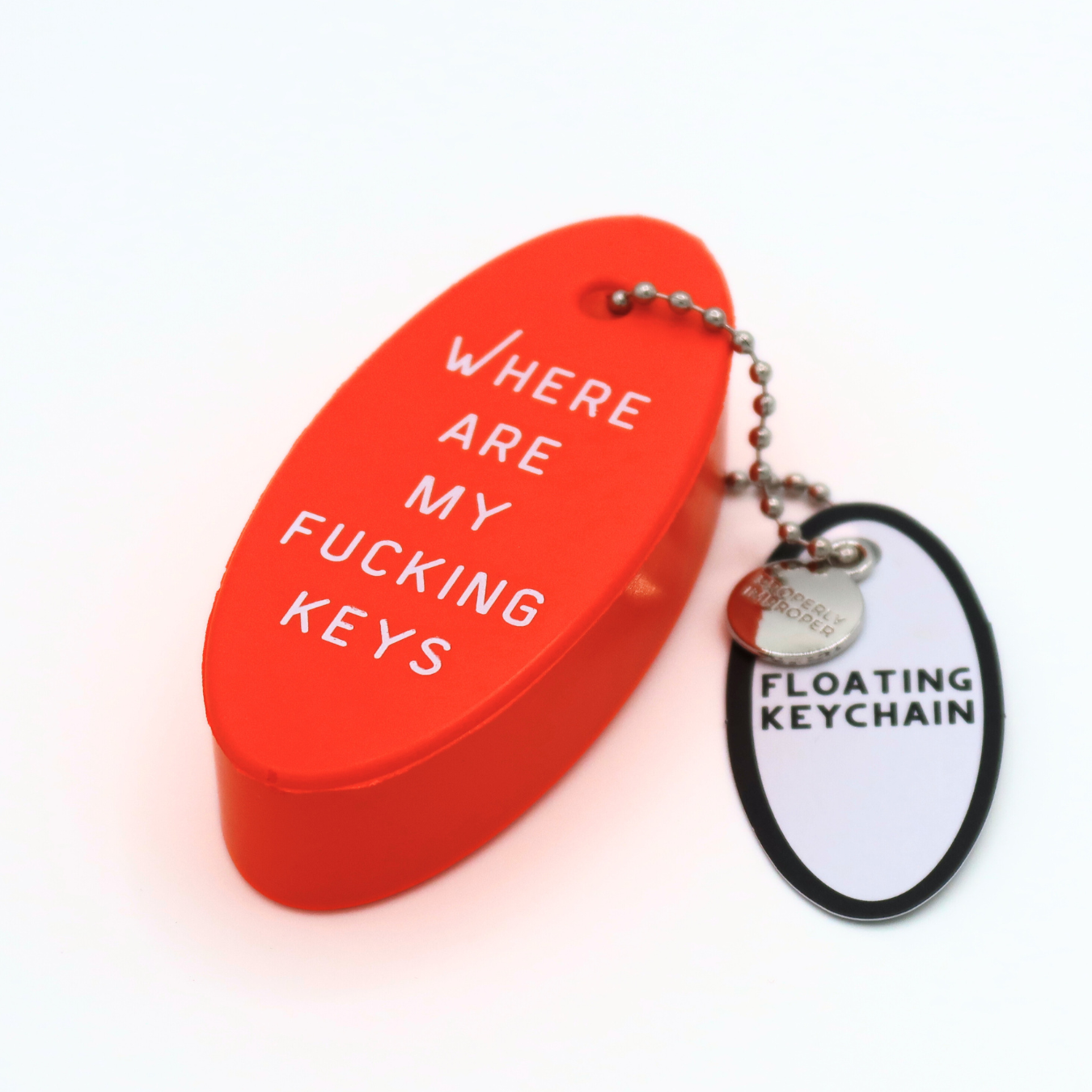 Properly Improper - Floating Keychain Orange Where Are My Fucking Keys
