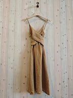 Linen & More - REF 25811 DRESS WITH CROSSED BOW 100% LINEN