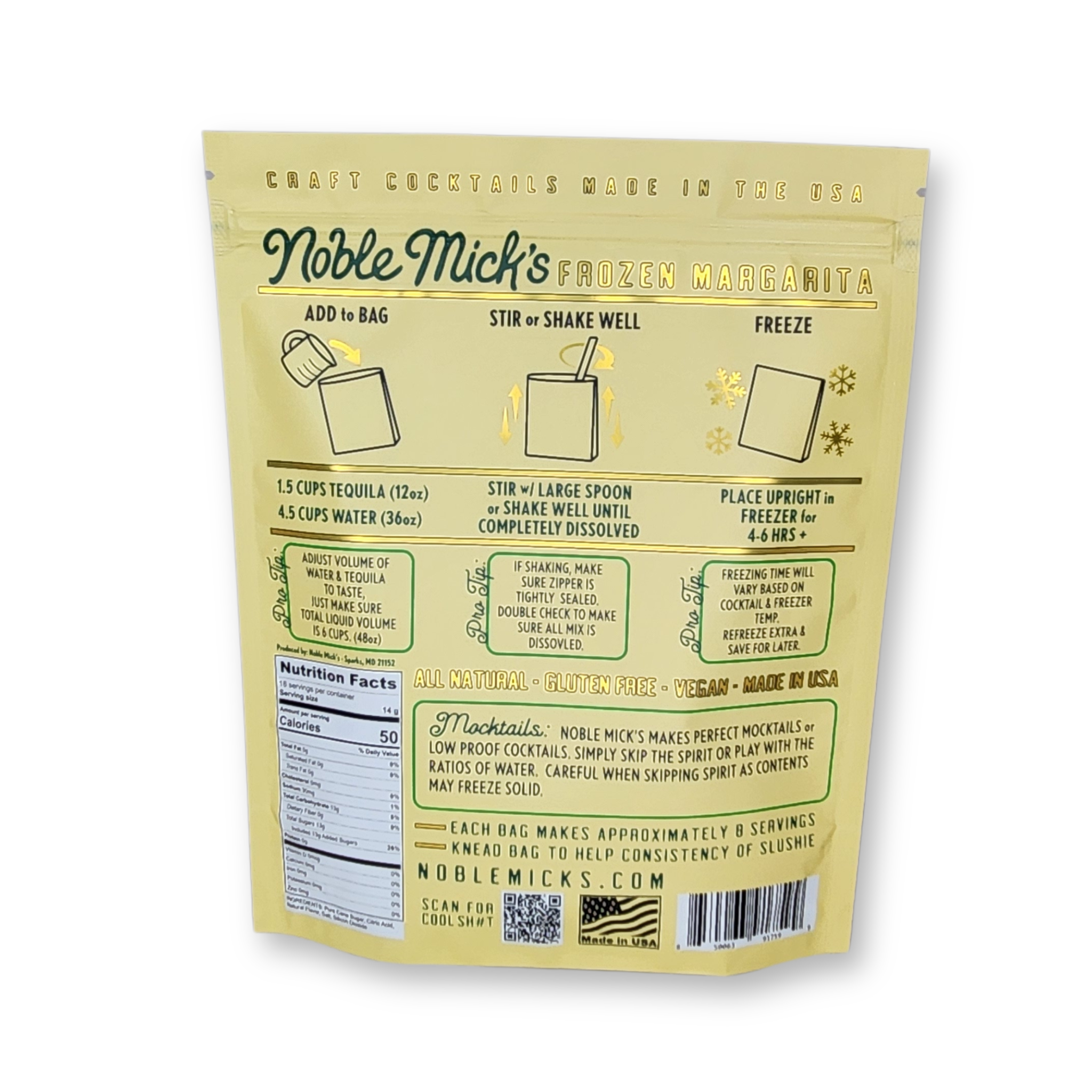 Noble Mick's - Craft Beverage Company - Margarita Frozen Cocktail