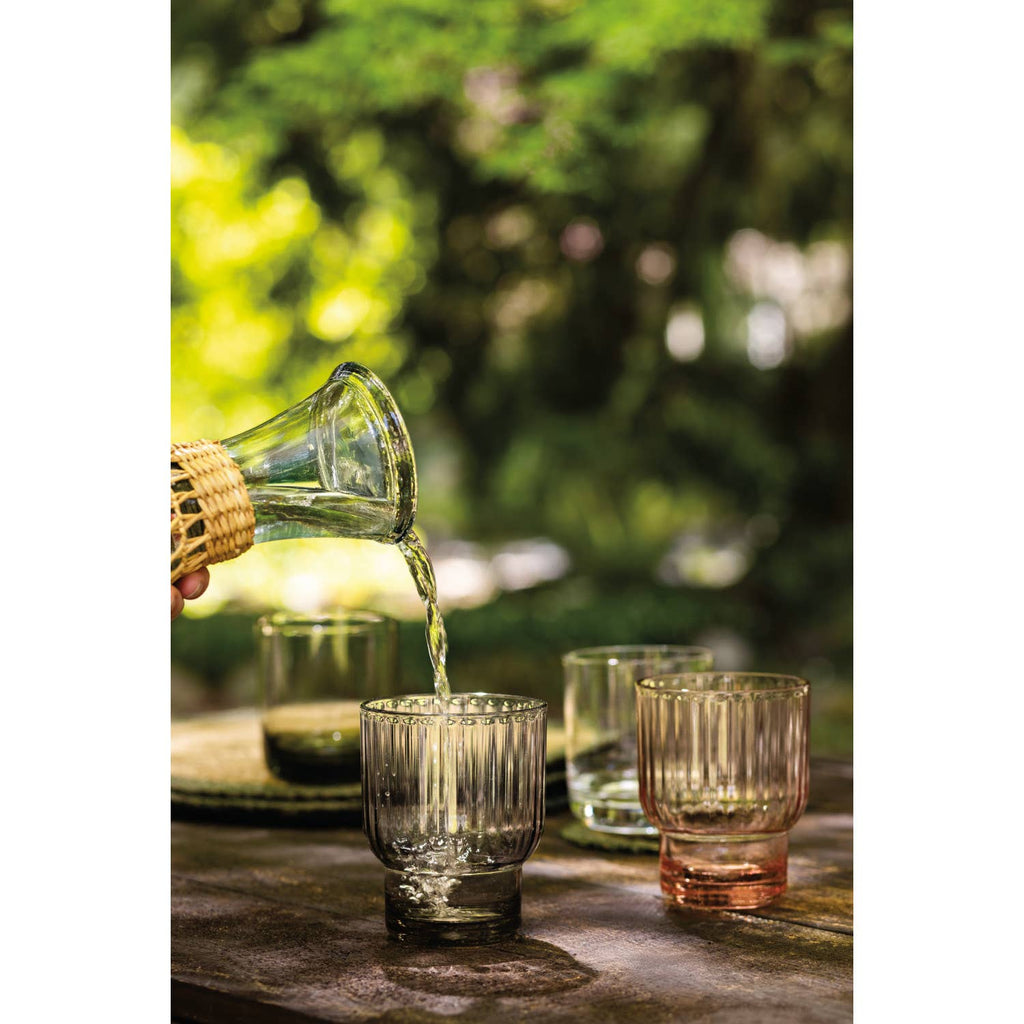Now Designs by Danica - Acrylic Fluted DOF Glass - Olive Green