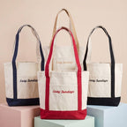 Collections by Fame Accessories - Lazy Sundays Embroidered Canvas Tote Bag