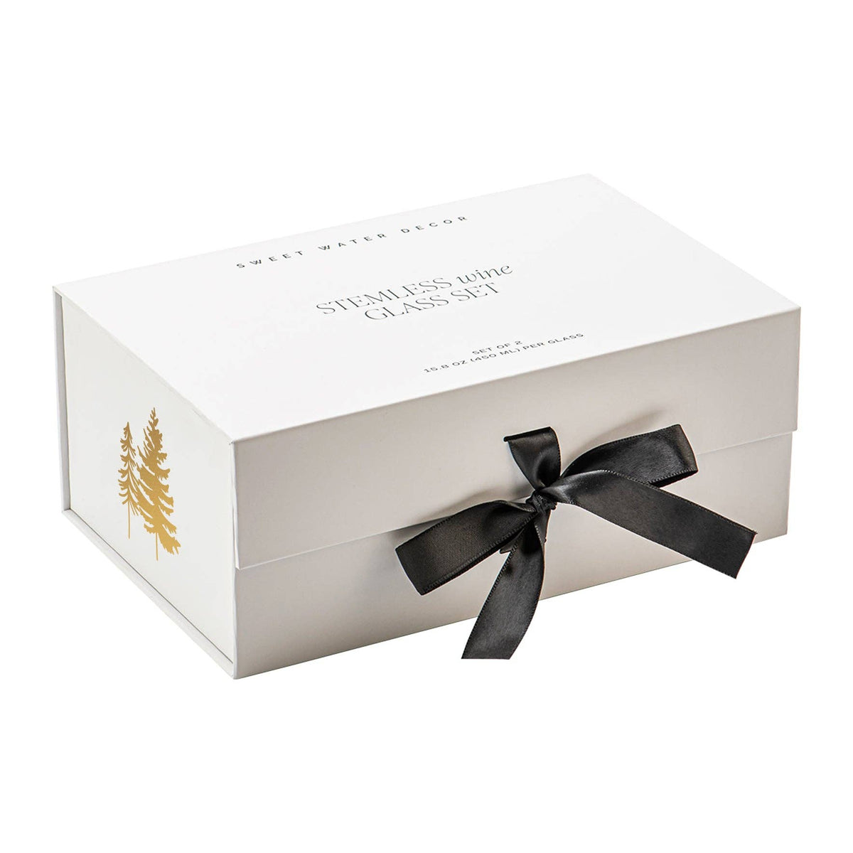 Sweet Water Decor - Stemless Winter Wine Glass Boxed Set