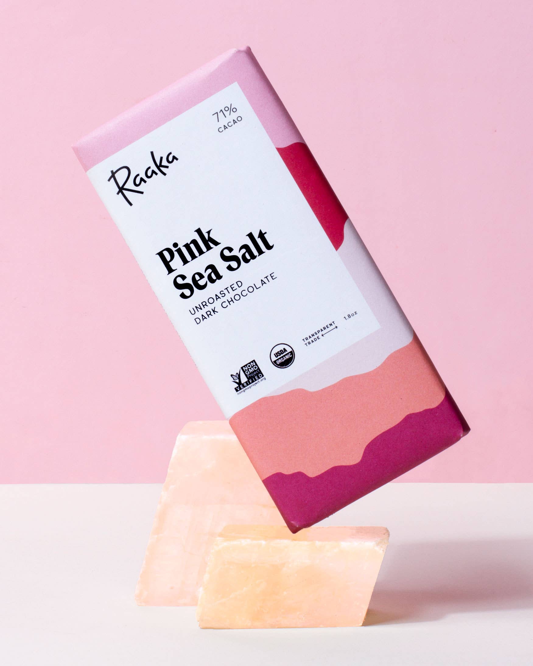 Raaka Chocolate - 71% Pink Sea Salt Chocolate Bar