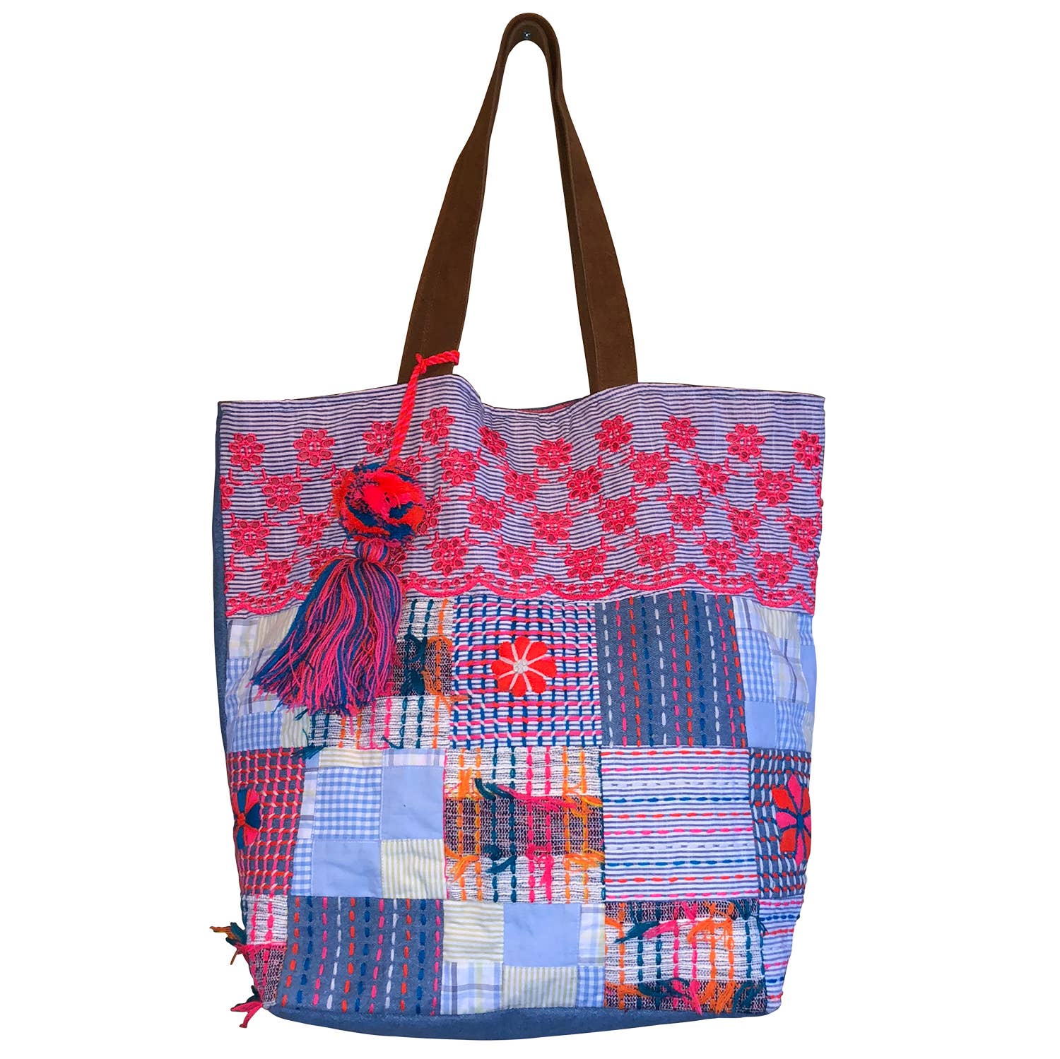 Chloe & Lex - Colorful Patchwork Tote