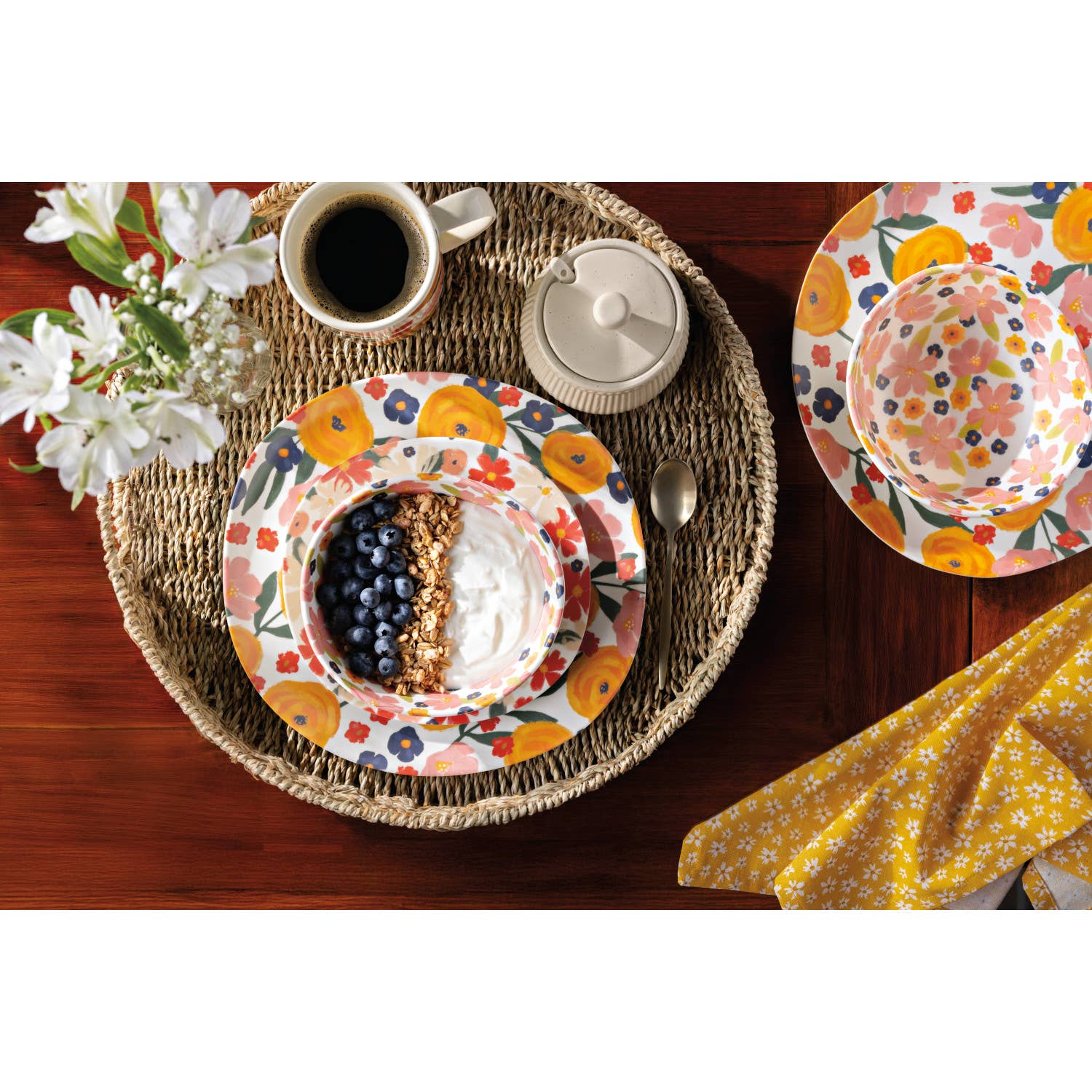 Now Designs by Danica - Full Bloom Melamine Dinner Plate