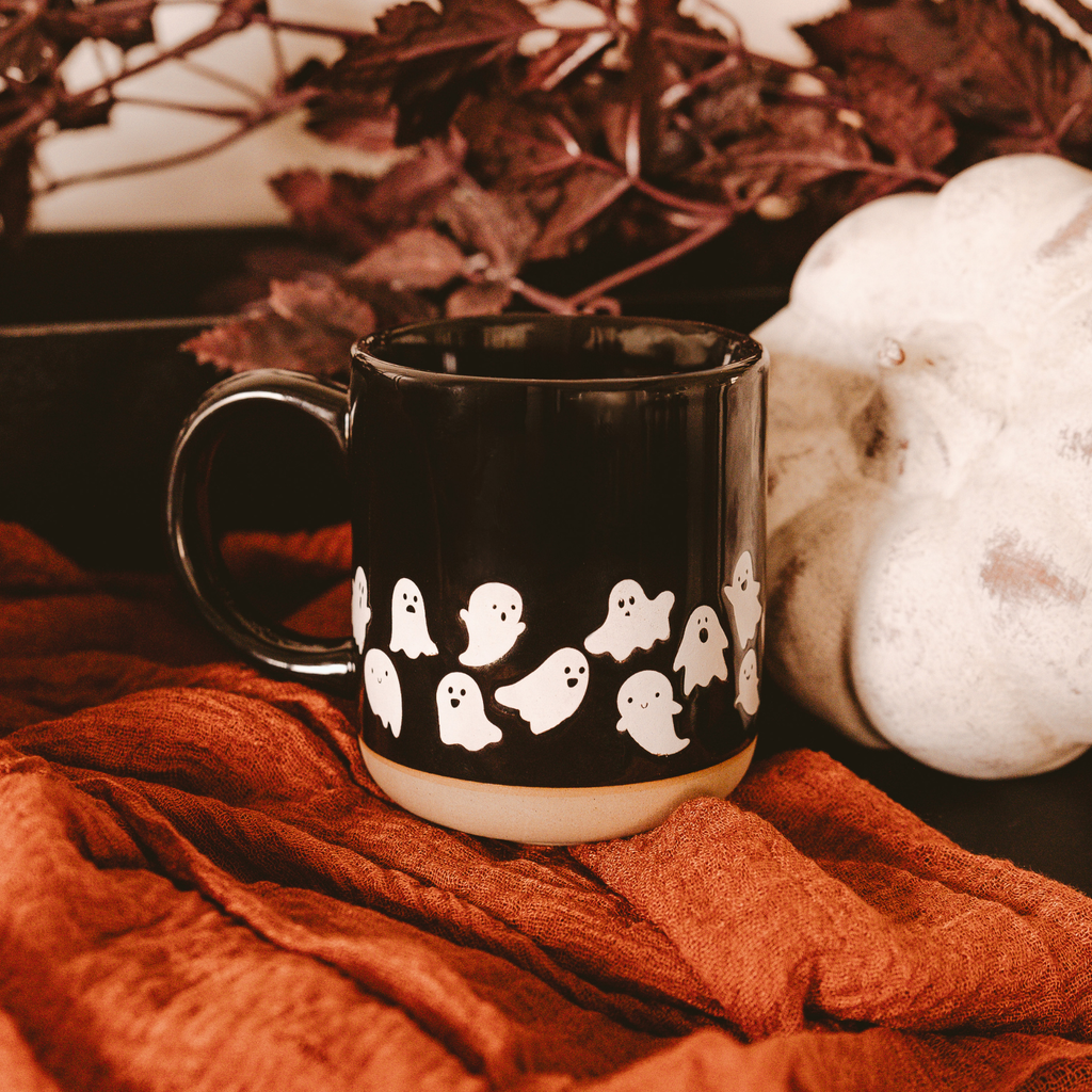 Sweet Water Decor - Ghost Pattern Stoneware Coffee Mug