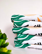 The Coin Laundry - Fancy as Fuck - PINK/GREEN Modern Floral Kitchen Towel