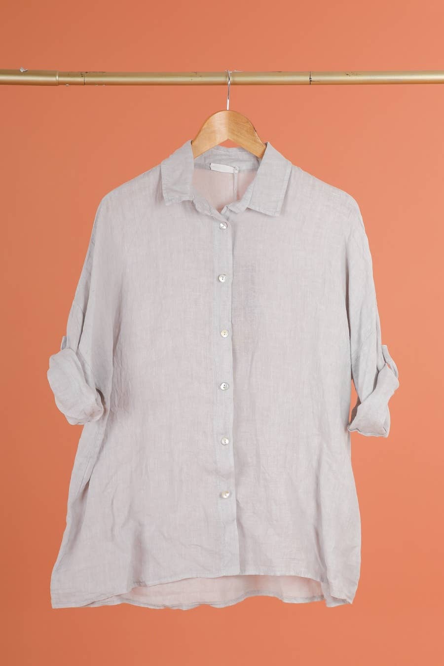 la maison des fibres naturelles - 620090u 100% linen shirt made in Italy