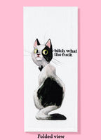 Bad Grandma Designs - Bitch What the Fuck Dishtowel Kitchen Towel
