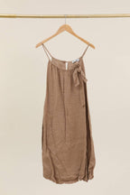 la maison des fibres naturelles - Linen strap dress 72313 100% linen lining 100% cotton