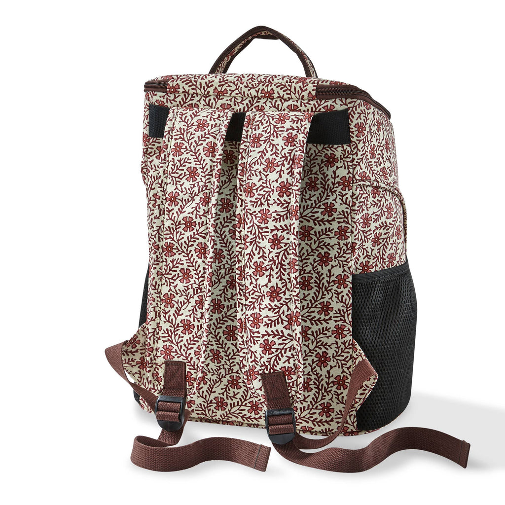 tag - Floral Vine Insulated Tote Wine Canvas Summer