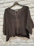 la maison des fibres naturelles - Cotton knit sweater 1916 100% LINEN