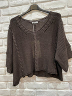 la maison des fibres naturelles - Cotton knit sweater 1916 100% LINEN