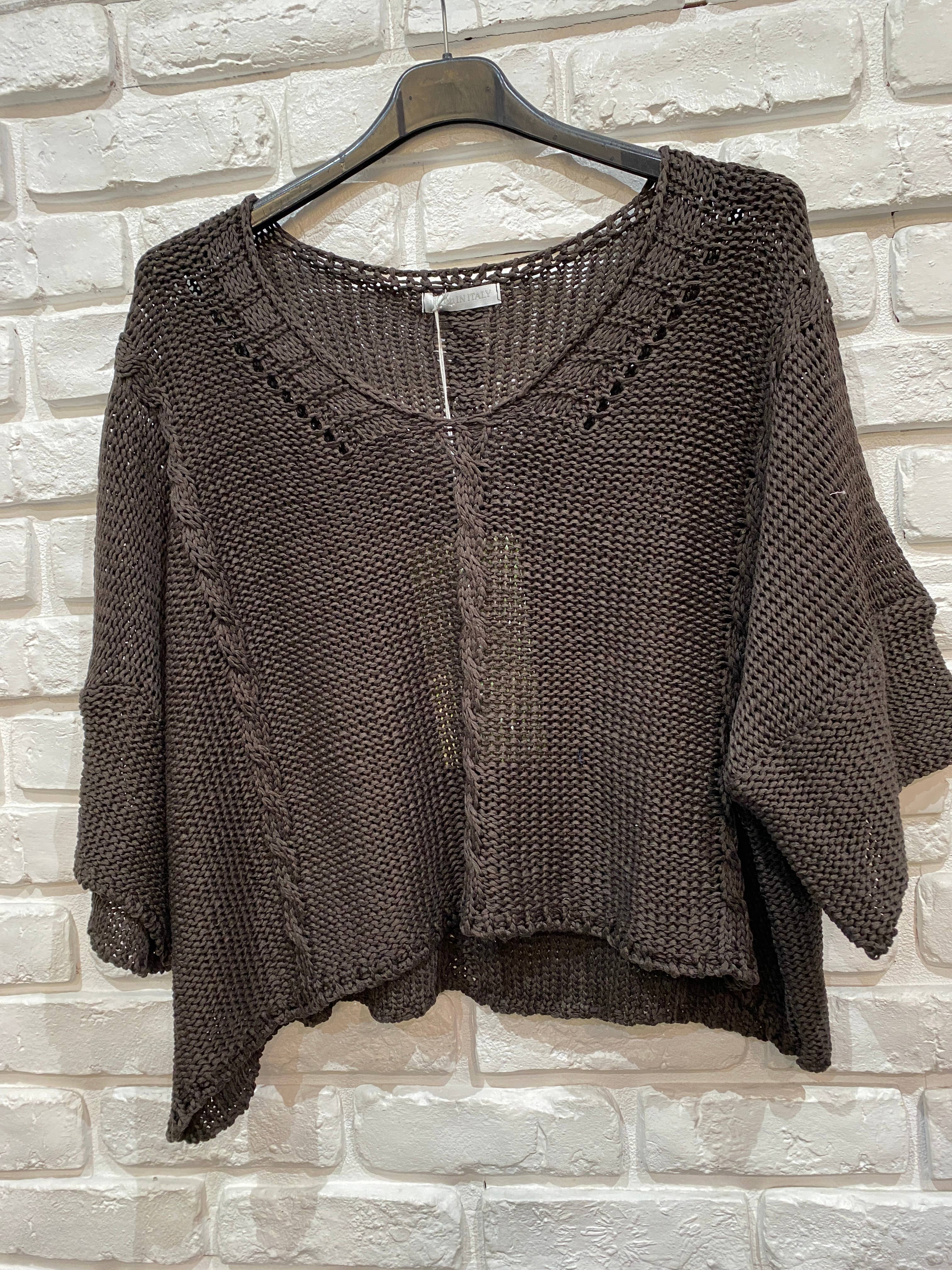 la maison des fibres naturelles - Cotton knit sweater 1916 100% LINEN