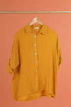la maison des fibres naturelles - 620090u 100% linen shirt made in Italy