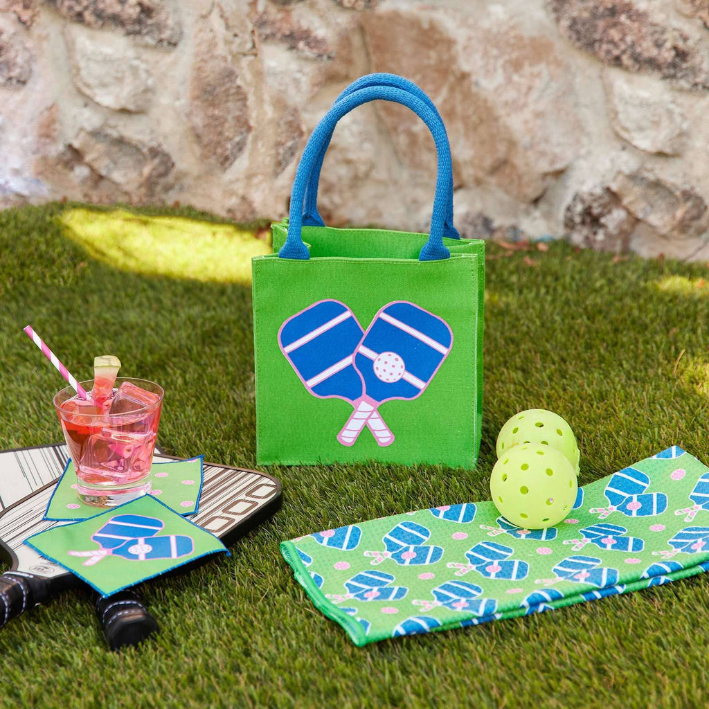 rockflowerpaper - PICKLEBALL GREEN Itsy Bitsy Reusable Gift Bag Tote