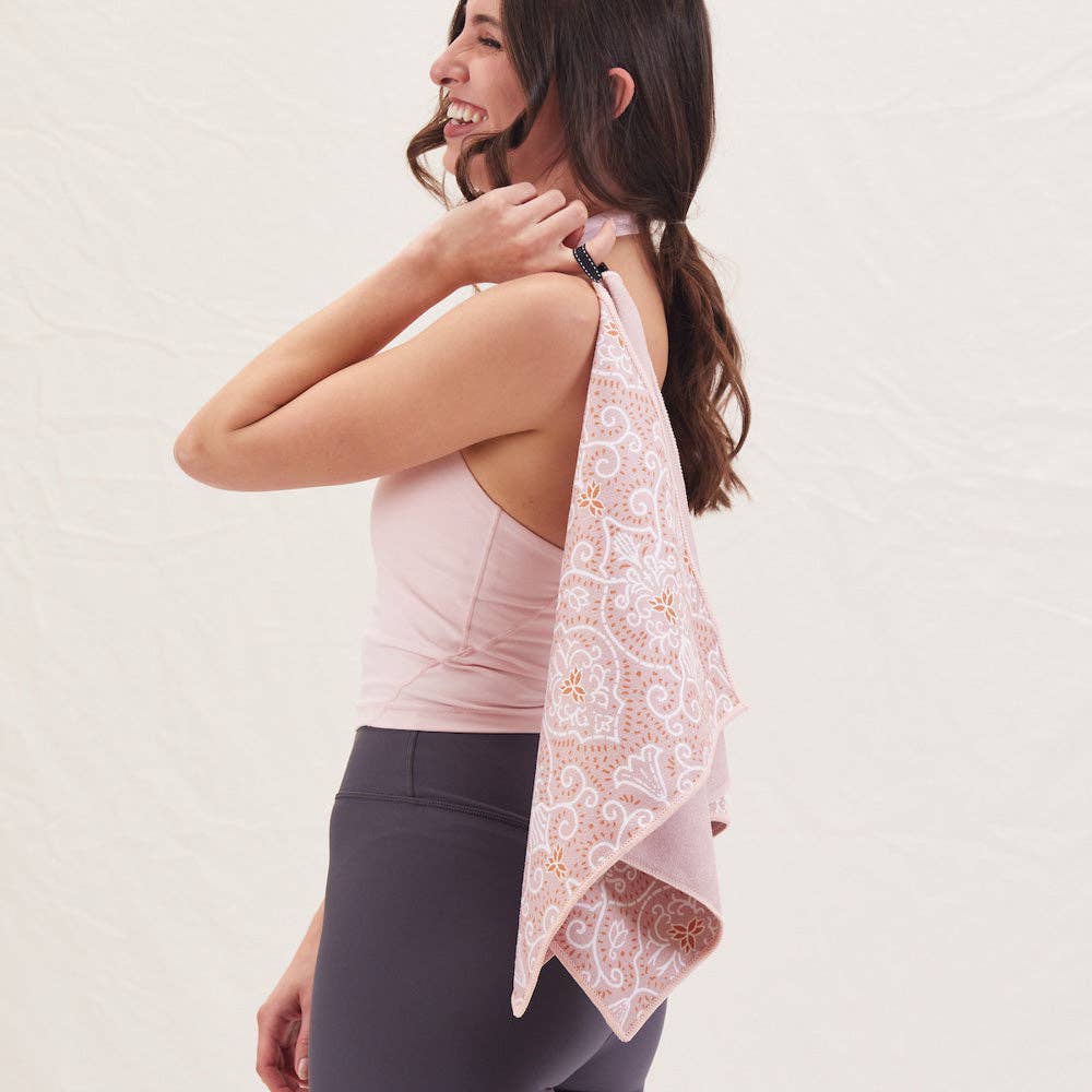 rockflowerpaper - LANTERNS PINK Sports Towel