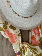 Powder Design - Natalie Hat, Snowdrop with Multistripe