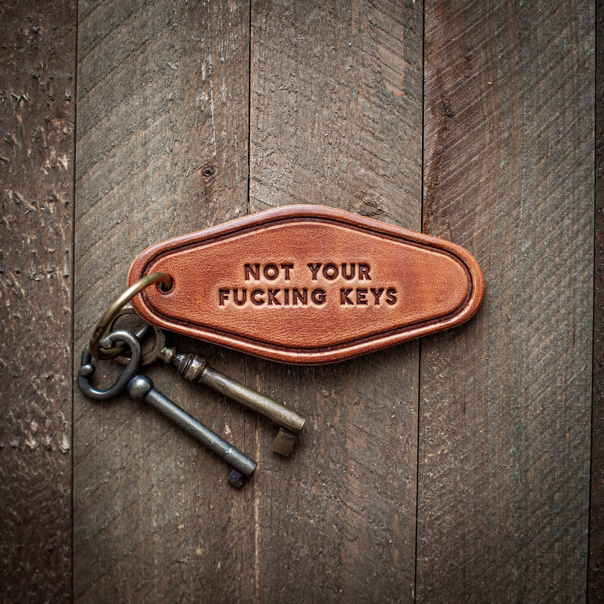 Sugarhouse Leather - Not Your Fucking Keys Leather Keychain Motel Style
