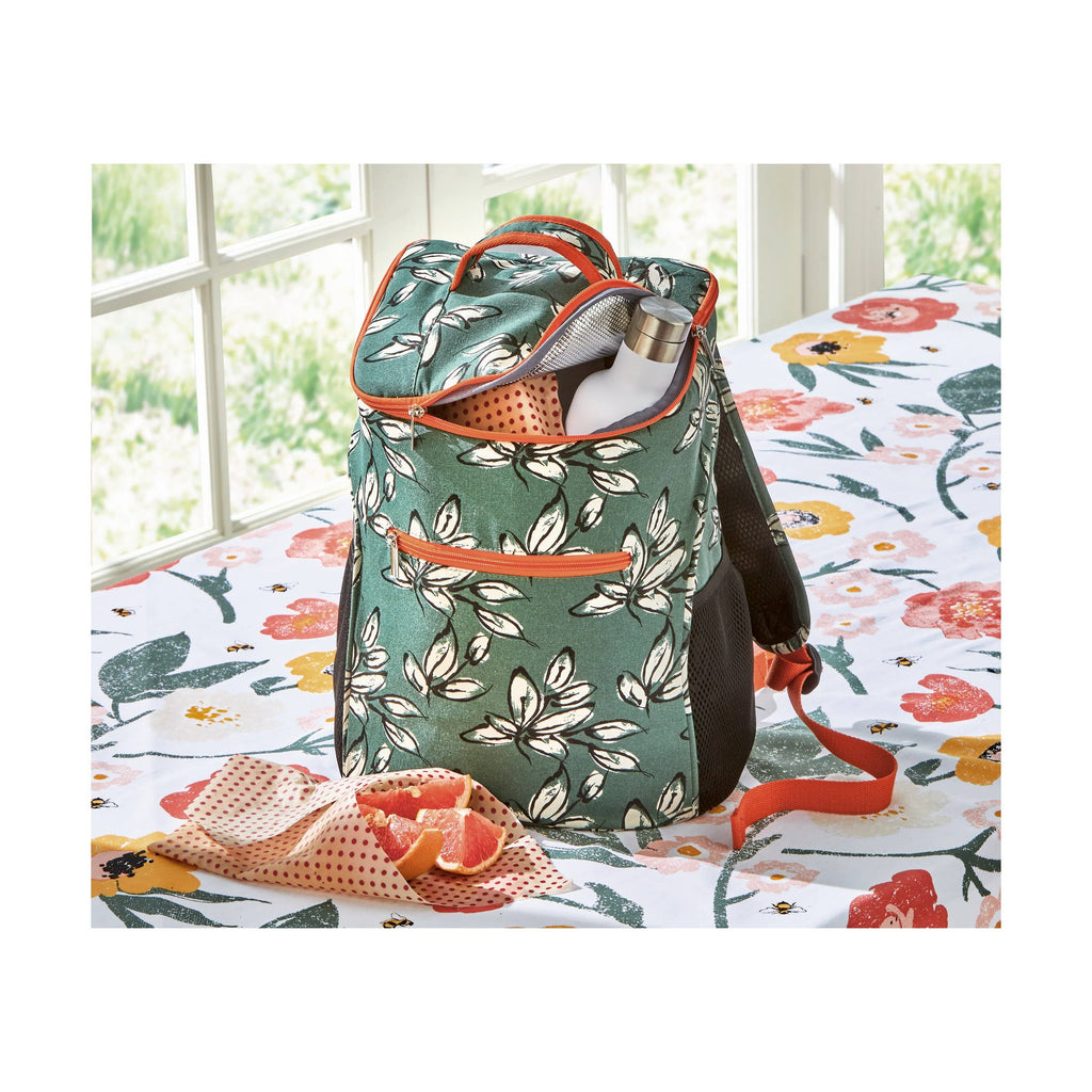 tag - Leaf Insulated Cooler Tote Green Multi Canvas Summer