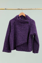 la maison des fibres naturelles - Kimono style jacket 09663 90% polyester 10% wool: Black