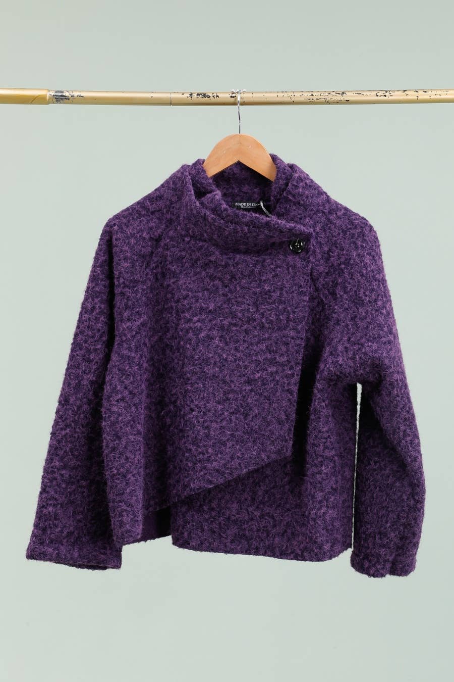 la maison des fibres naturelles - Kimono style jacket 09663 90% polyester 10% wool: Black