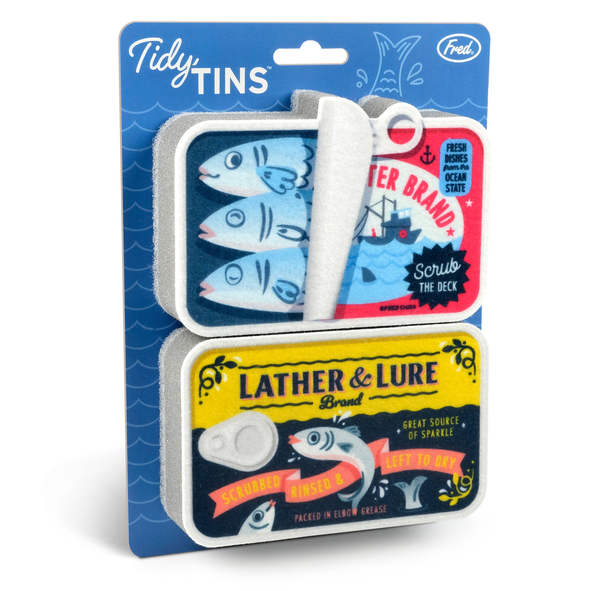 Fred & Friends - Sponges - TIDY TINS Sardines - Set of 2