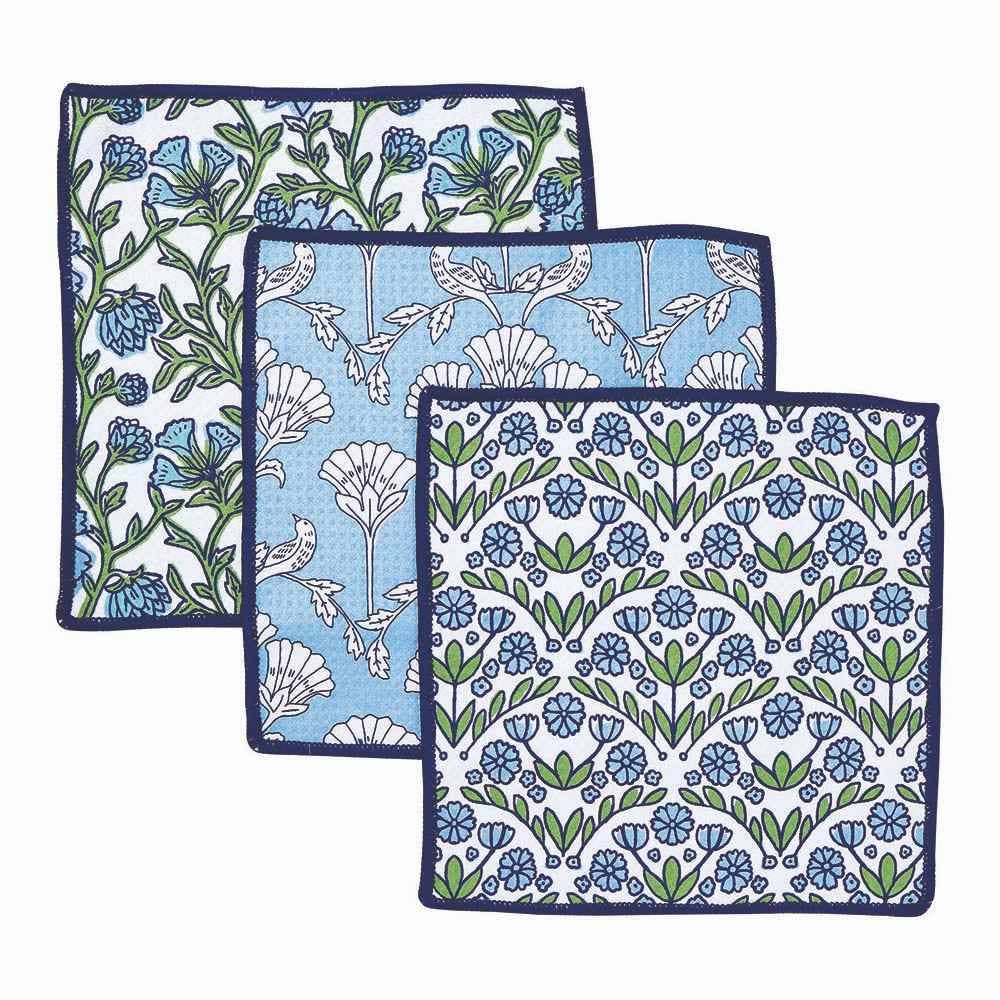 rockflowerpaper - BLAIRE BLUE Dish Cloths, Set of 3