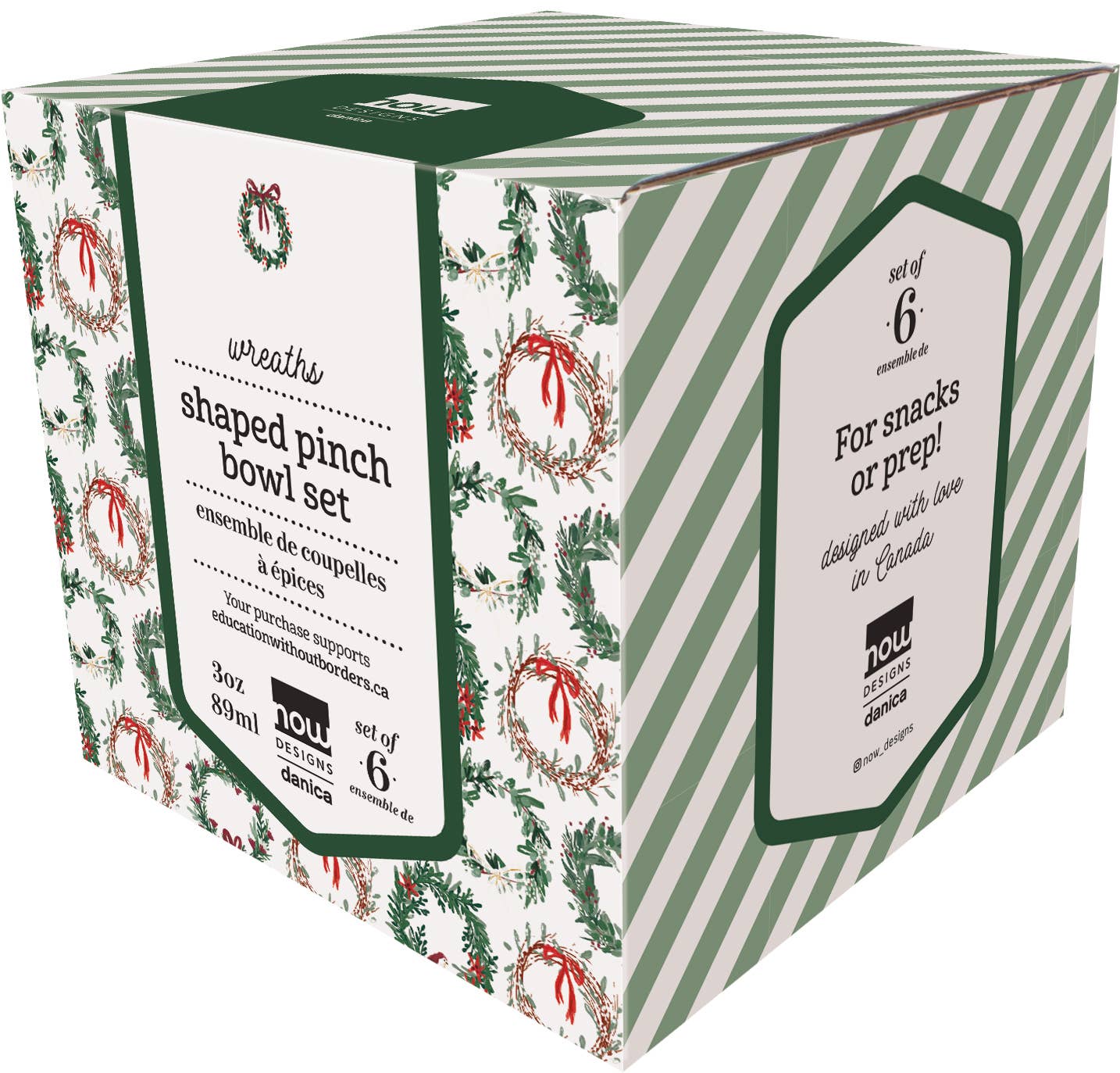 Now Designs by Danica - Wreaths Shaped Christmas Pinch Bowls