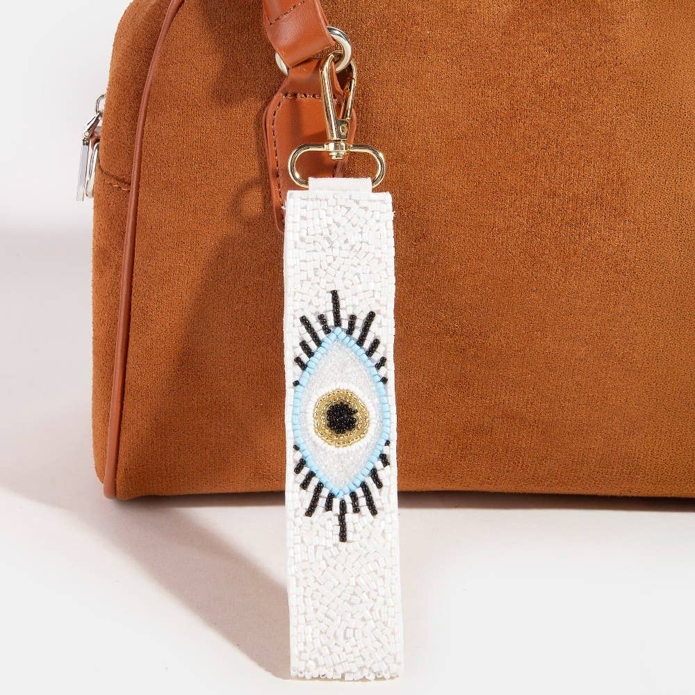 Collections by Fame Accessories - Intricate Beaded Evil Eye Keychain