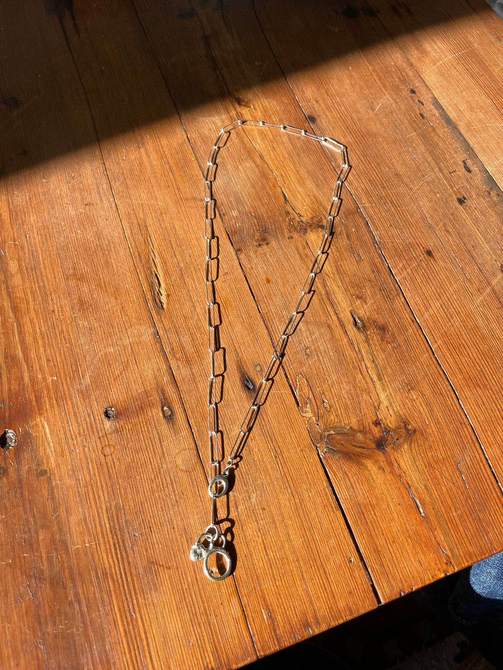 Live Oak Designs - Oval Sterling Silver Chain with Drops