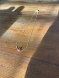 Live Oak Designs - Oval Chain With Pink Sapphire Necklace