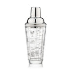 TRUE - 7-Cocktail Recipe Stainless Steel & Glass Shaker - 13.5 oz