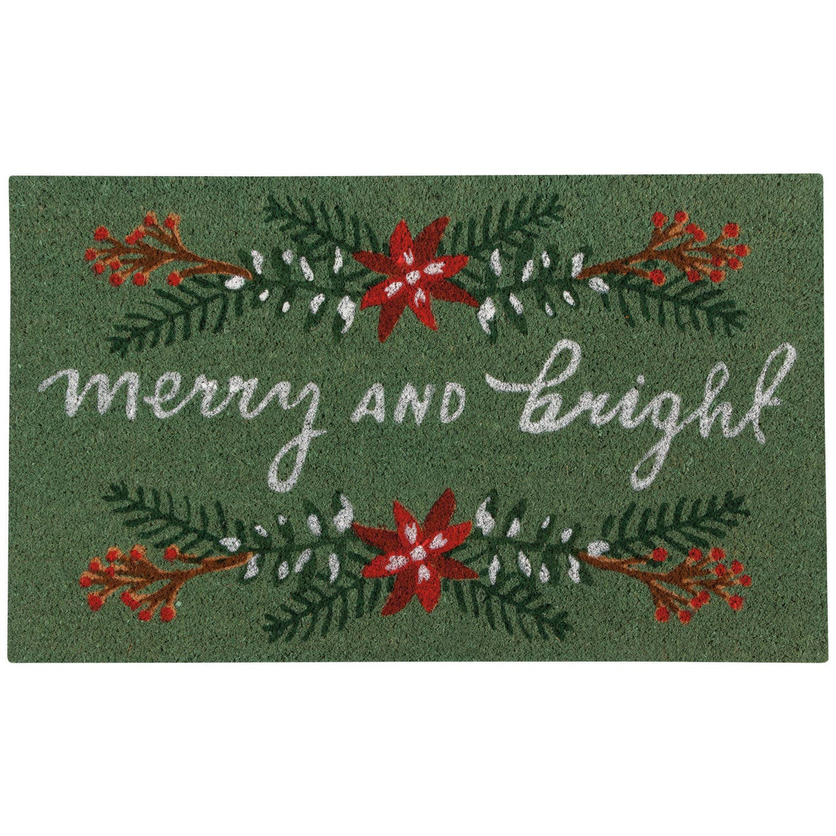 Now Designs by Danica - Poinsettia Christmas Coir Fiber Doormat