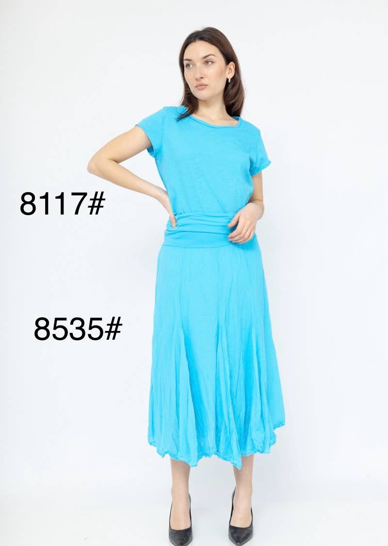 LINEN & COTTON HOUSE - COTTON T-SHIRT ROUND NECK, BASIC 8117