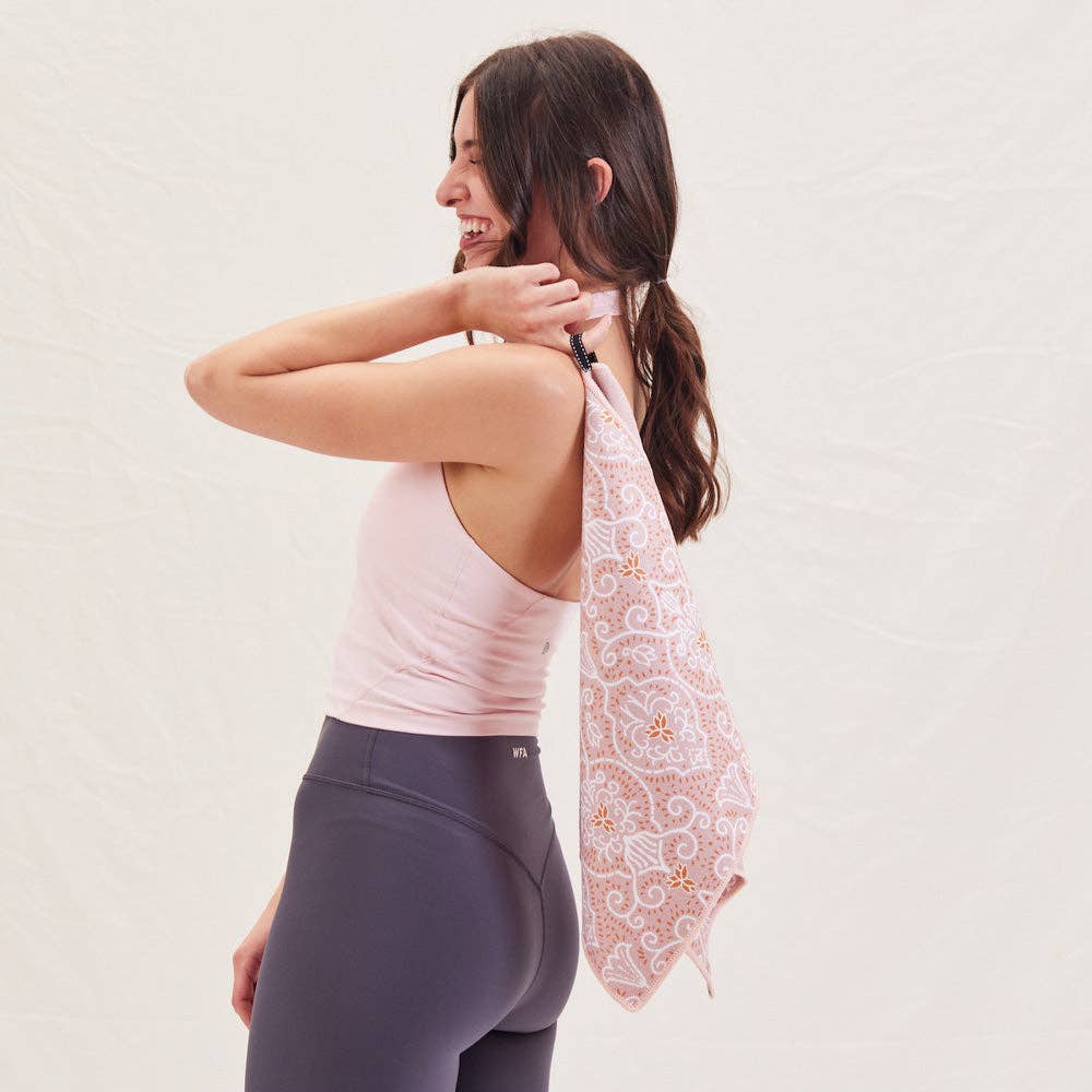 rockflowerpaper - LANTERNS PINK Sports Towel