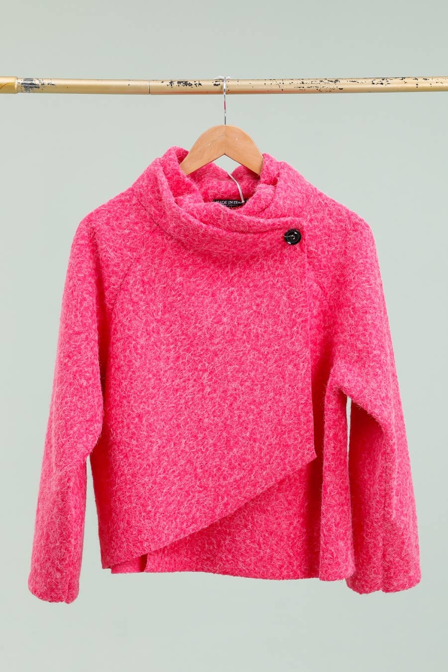 la maison des fibres naturelles - Kimono style jacket 09663 90% polyester 10% wool: Black