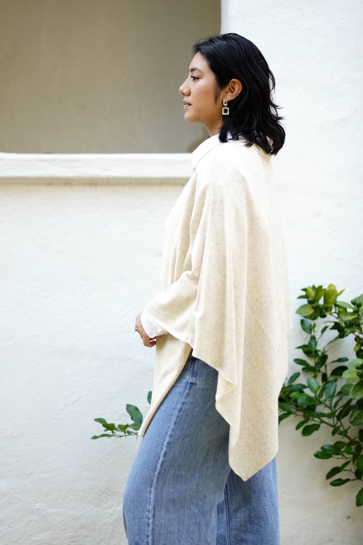 Dolma - Cashmere Poncho Oatmeal 